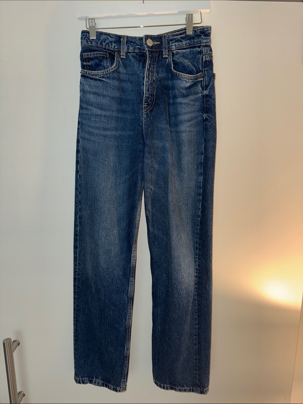 Zara Classic Straight-Leg women Jeans - Dark Blue